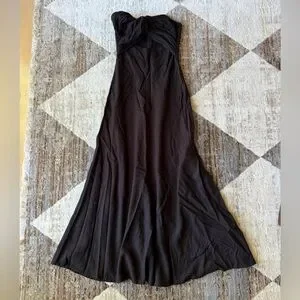 Nordstrom | Dresses | Petal And Pup Rosetta Strapless Cutout Midi  Cottonlinen Blend Dress In Black | Poshmark